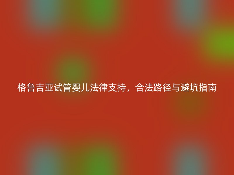 格鲁吉亚试管婴儿法律支持，合法路径与避坑指南